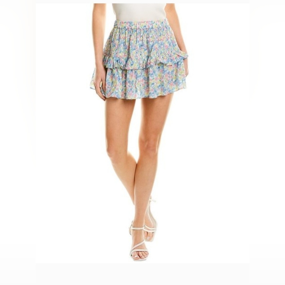 💎 LoveShackFancy Women's Skirt IGNACIA Rainbow Blast #0137